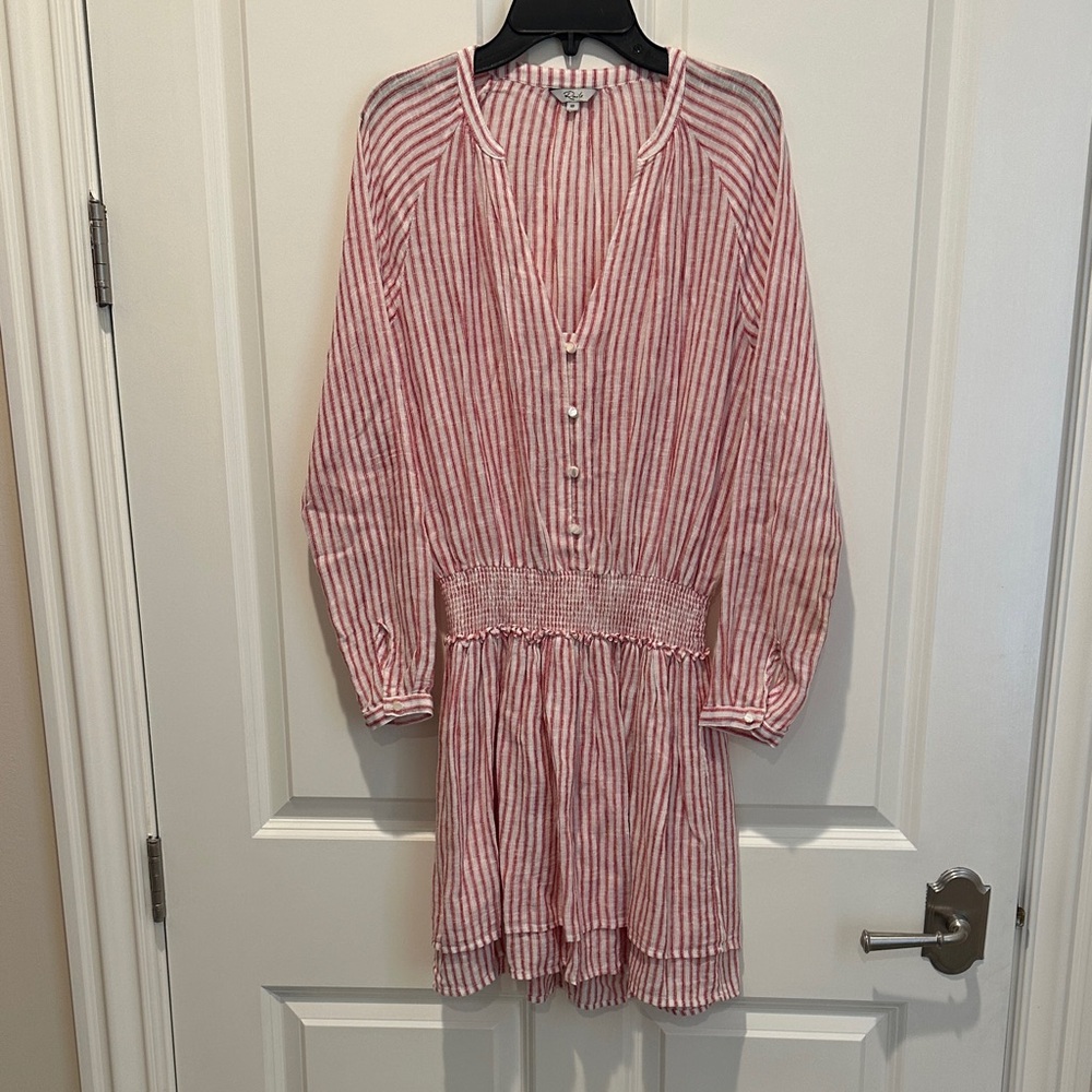 Rails Red and White Striped Casual Dress